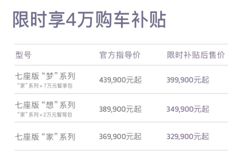 岚图梦想家限时政府补贴4万元 售32.99-39.99万元插图1