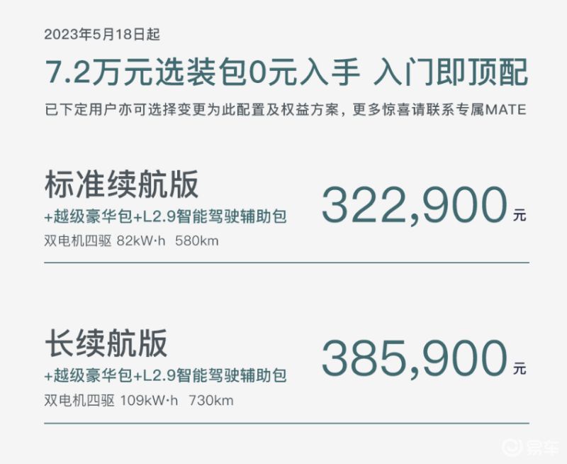 岚图追光车型配置/售价调整 限时推7.2万元免费选装包插图