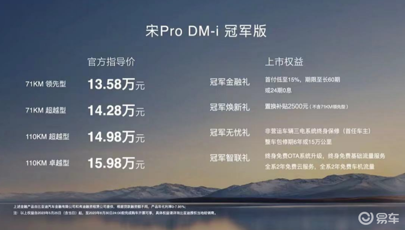 比亚迪宋Pro DM-i冠军版上市 售13.58万元起插图