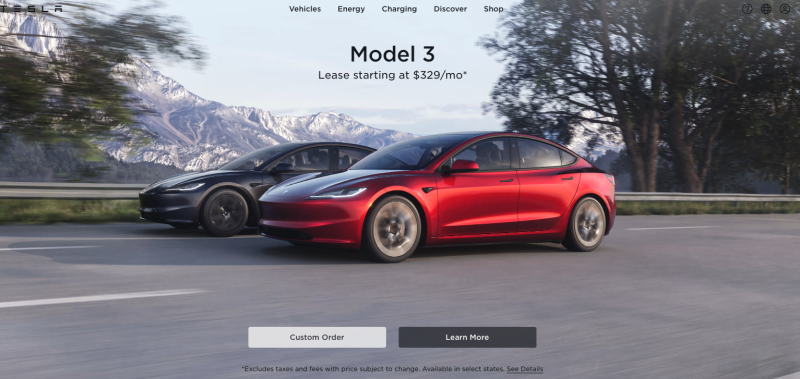 新款特斯拉Model 3在美上市 约合27.92万元起插图