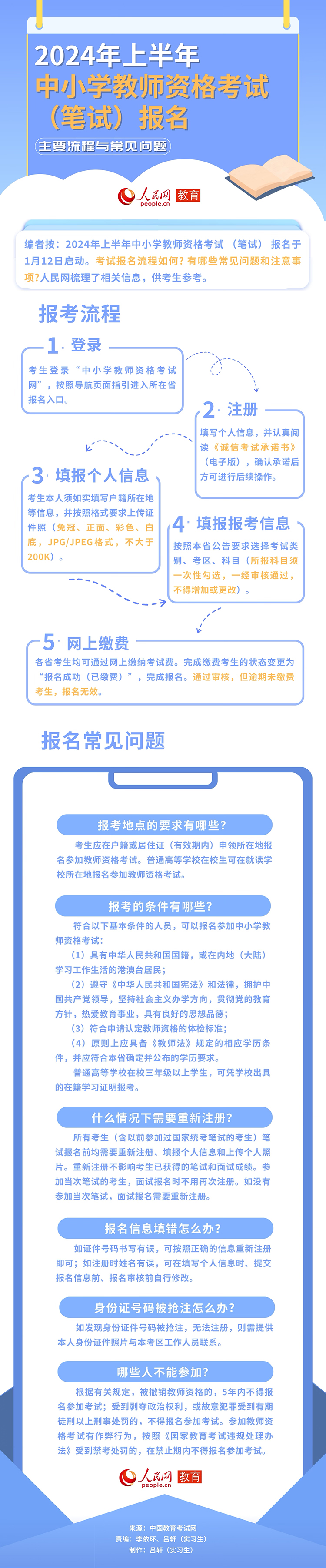 上半年中小学教资考试（笔试）1月12日启动报名 这些信息考生须注意插图