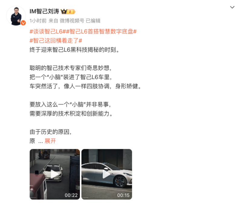 智己L6将搭载VMC智慧数字底盘技术 北京车展亮相/5月上市插图3