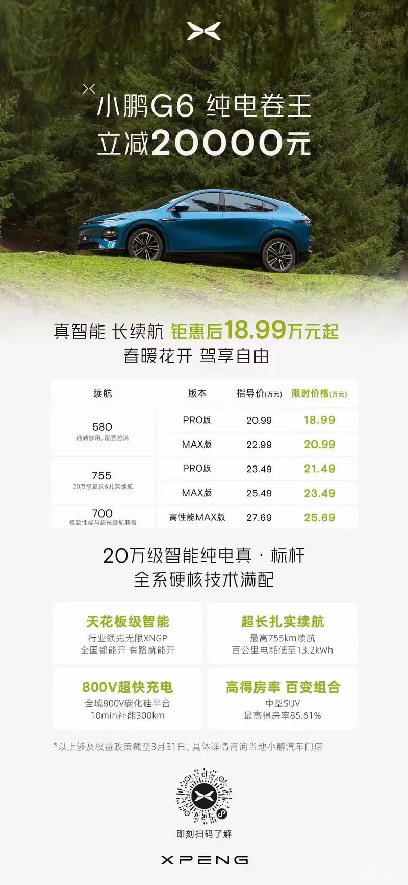 小鹏汽车推出限时福利 置换最高补1.5万元/付费外观车色5折插图3