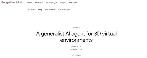 重磅！谷歌发布通用AI智能体“陪玩” 打造3D游戏全新体验插图