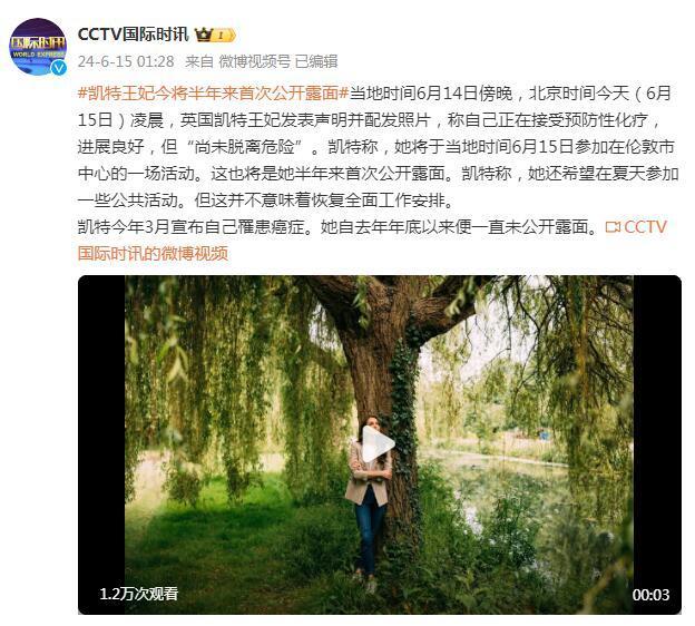 半年来首次公开露面！凯特王妃将于15日参加活动插图