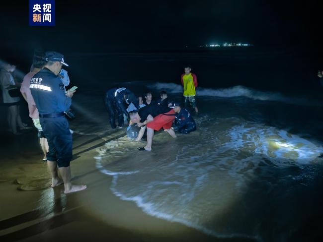 海南三亚海棠湾有鲸鱼搁浅 多部门联合紧急救助插图