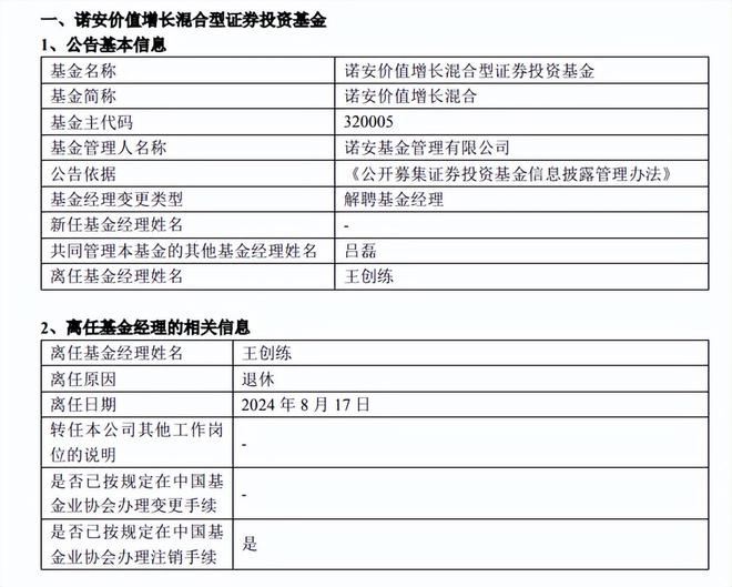 一位明星基金经理退休了……插图1