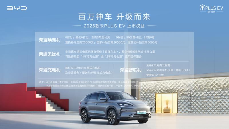 2025款宋PLUS EV正式上市 售价14.98-17.58万元插图1