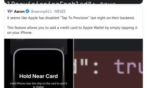 苹果启用Tap to Provision功能：保护用户隐私安全缩略图