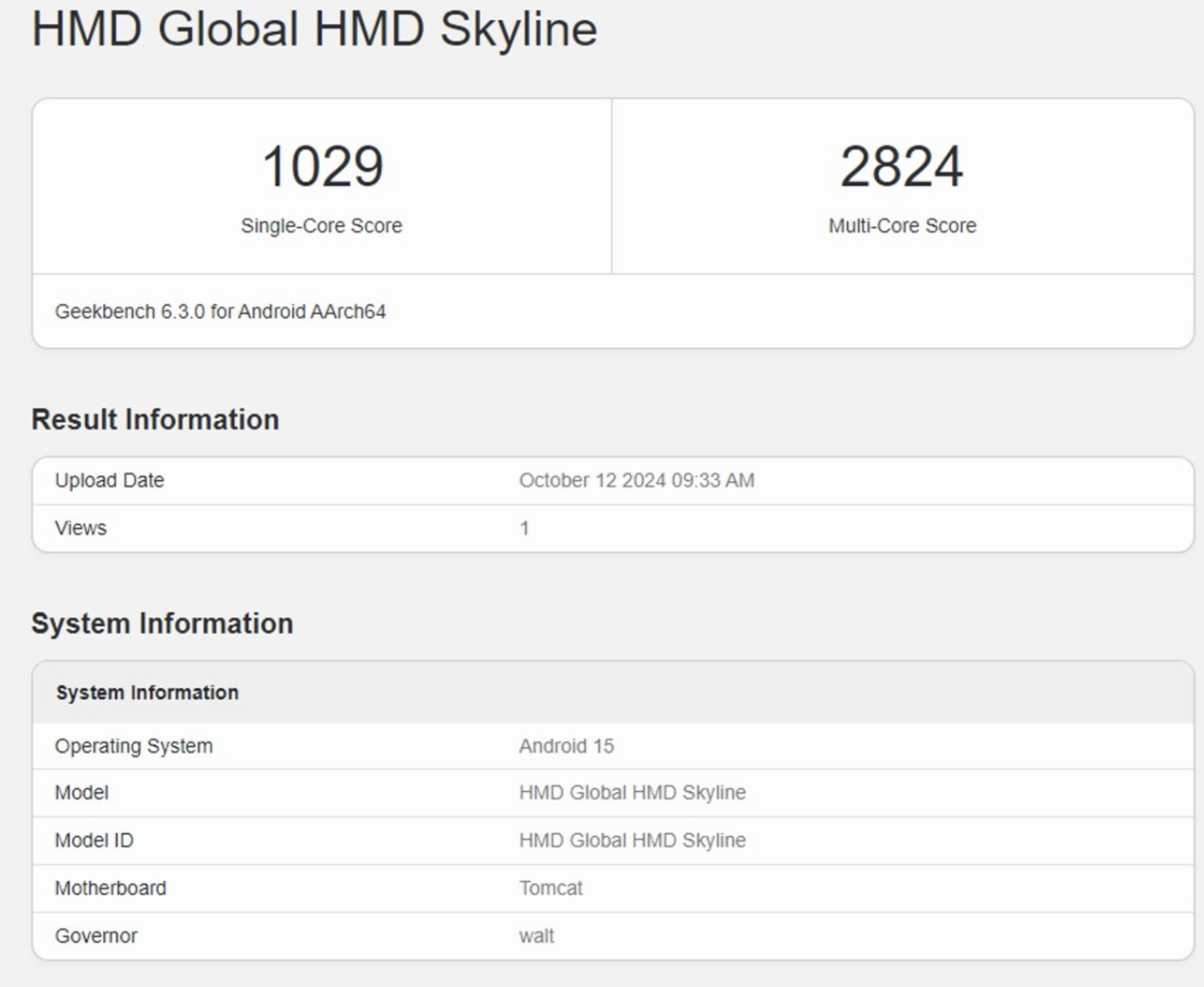 跑分信息显示“致敬诺基亚 N9”HMD Skyline 手机正测试安卓 15 更新插图