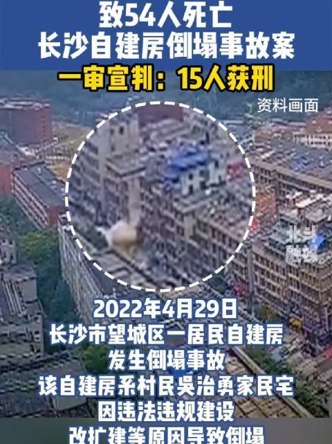 长沙自建房倒塌事故案一审宣判：15人获刑插图