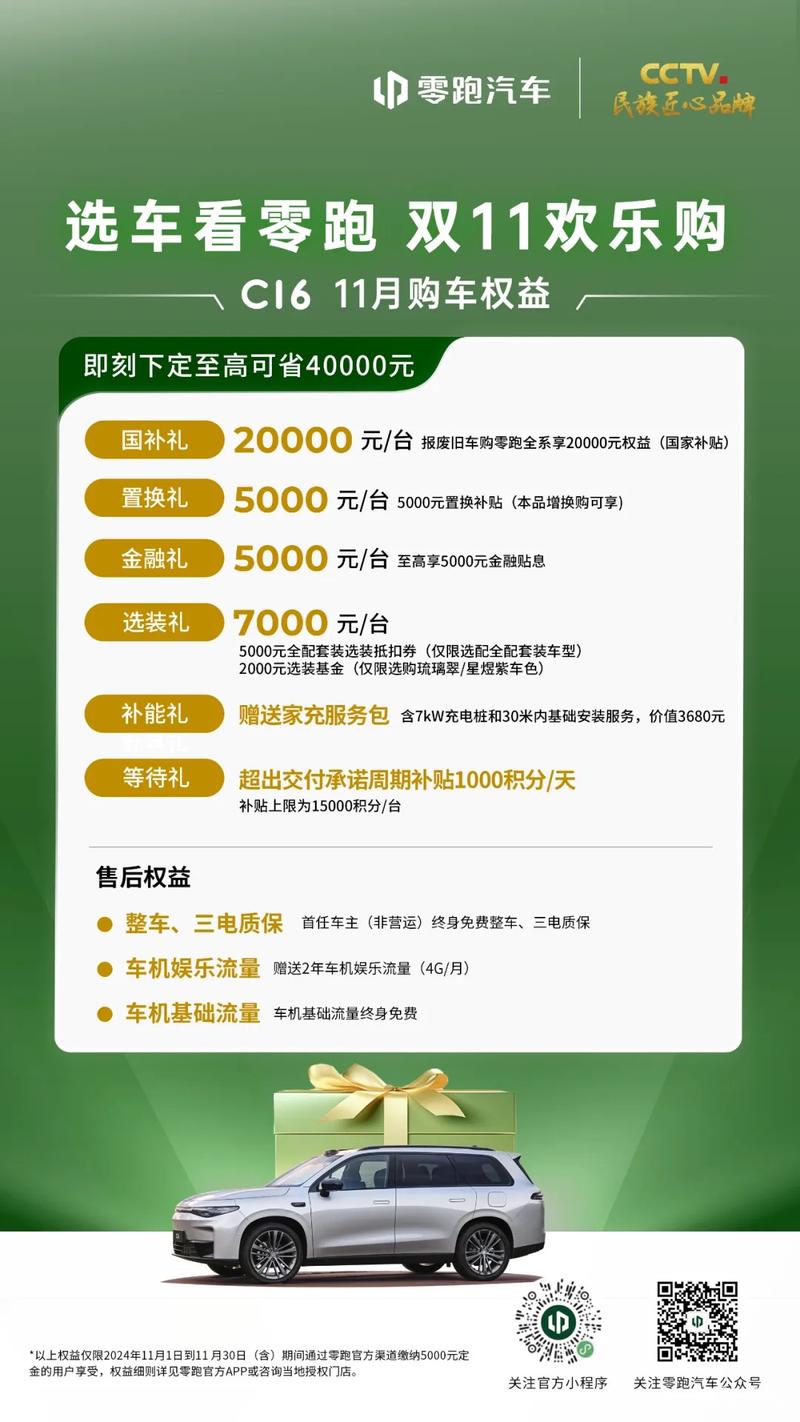 零跑汽车发布11月购车政策权益 可享多重礼遇插图