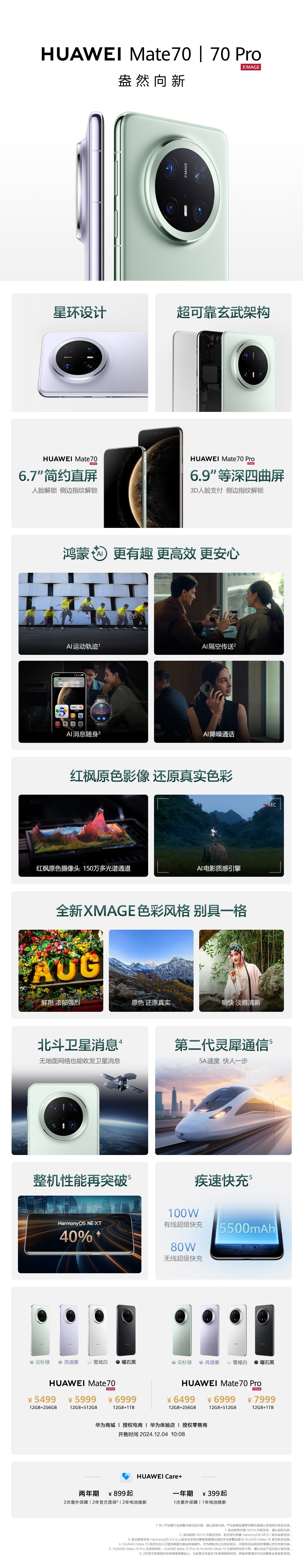 华为Mate 70系列一图看懂，5499元起售插图