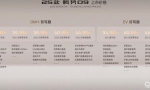 2025款腾势D9正式上市 售33.98万元起缩略图