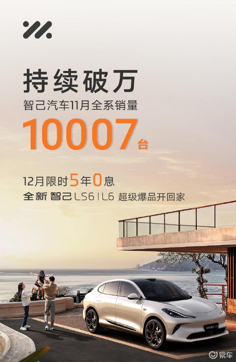 智己汽车11月销量10007台 同比增长14.98%插图