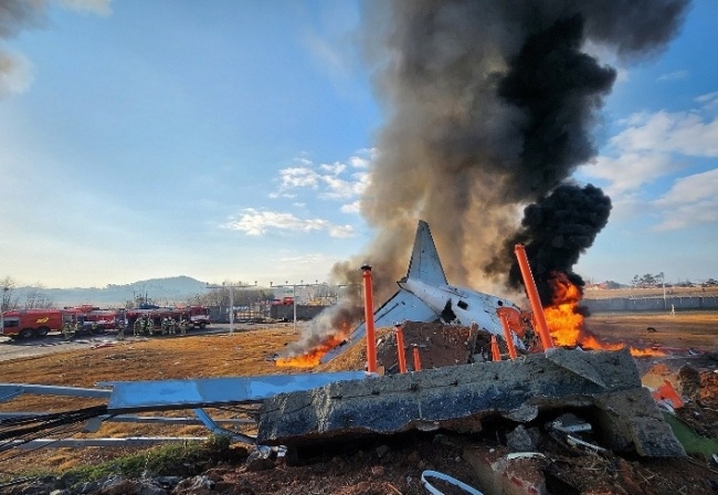 韩国客机碰撞起火事故已致47人死亡插图