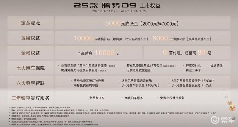 2025款腾势D9正式上市 售33.98万元起插图1