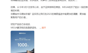 理想MEGA全月累计定单首次突破1000台 负责人汤靖回应缩略图