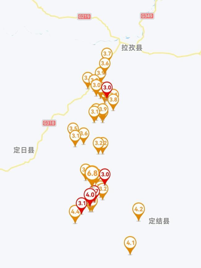 西藏定日6.8级地震已记录到余震活动超1000次插图